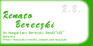 renato bereczki business card